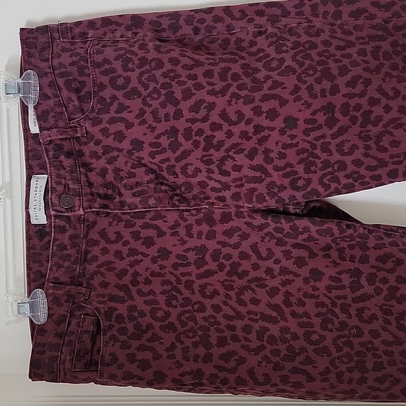 Social Standard by Sanctuary Ankle Skinny, Size 14, Burgundy & Black Leopard - Picture 2 of 14